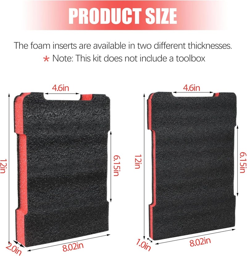 Yehtta Packout Foam Insert Fits for Milwau-kee 48-22-8435 Foam Packout Insert and Tool Box 2 Piece - Image 3